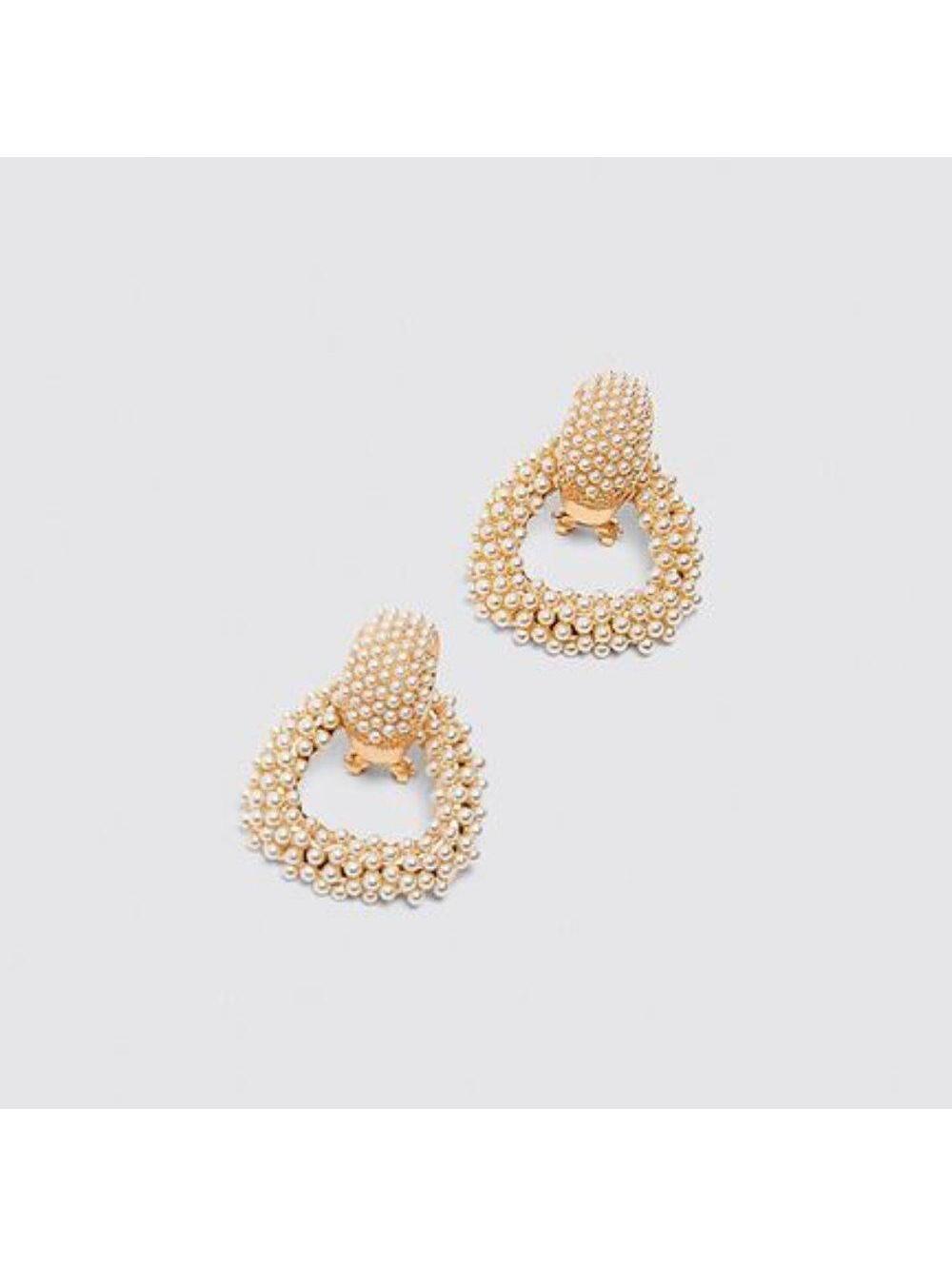 Zara Pearl Hoop Earrings